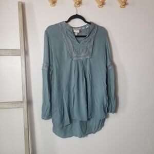 KNOX ROSE WOMEN'S BLUE BLOUSE SIZE MEDIUM